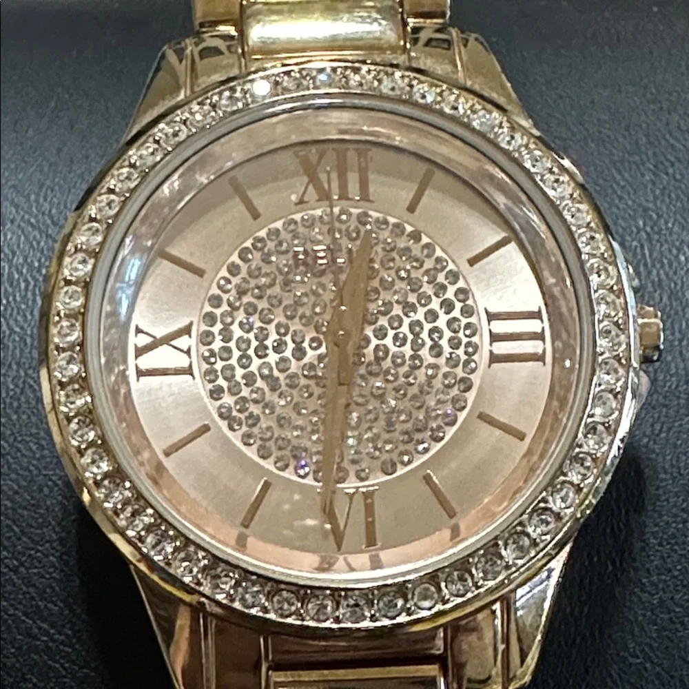 Relic ZR12178 Crystal Accent Dial Stainless Steel Rose Gold Quartz Watch